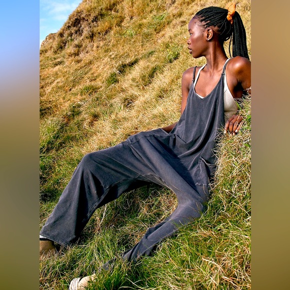 New washed black free people hot shot onesie - Picture 1 of 5